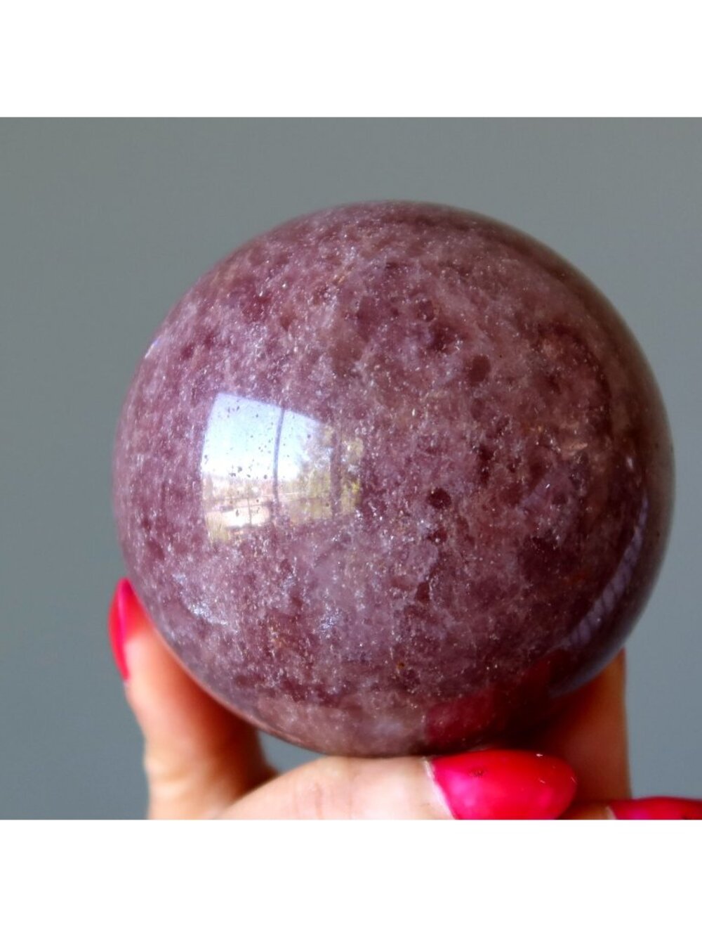 Pink Fire Quartz Sphere Strawberry Joy Crystal Ball Heart Chakra Meditation Orb